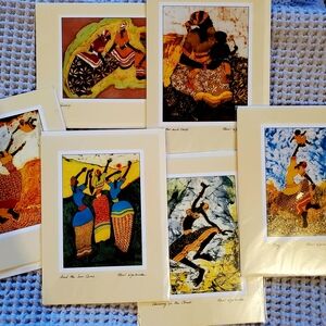 Paul Nzalamba 6 Vibrant Art Print Collection 5" X 7"
